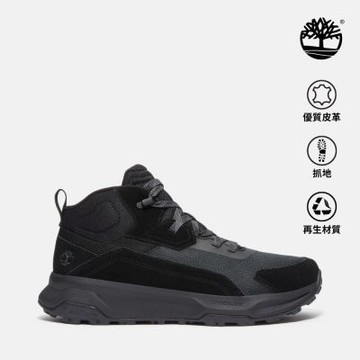 Timberland官方旗艦 男款黑色Motion Ledge中筒健行鞋|A6F32EK4