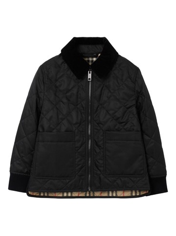 BURBERRY CHILDREN nylon diamond-quilted jacket Boy