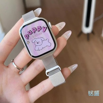 超細款 女生錶帶 磁吸 適用 Apple Watch 11 10 錶帶 9 8 7 SE 金屬錶帶 42mm 46mm