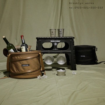 BROOKLYNWORKS 多功能彈簧保冰/保溫桶包-兩色可選 - 棕色