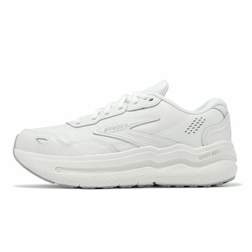 Brooks 慢跑鞋 Ghost Max L D 女鞋 寬楦 白 緩衝 厚底 魔鬼極致 皮革 運動鞋