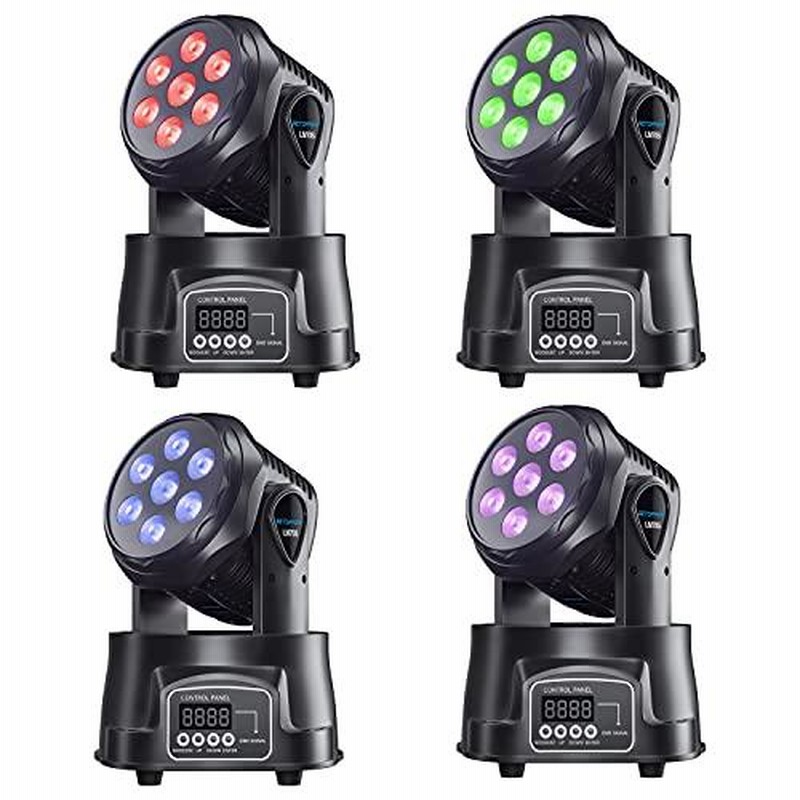 BETOPPER ムービングライト 7x8W RGBW LED 舞台照明 ディスコライト 
