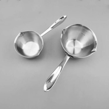 迷你小奶鍋出口18-10不銹鋼一體成型輔食鍋導流嘴煎蛋潑油鍋