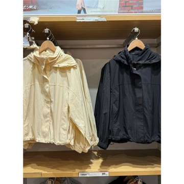 日單女裝2024夏季防紫外線休閑連帽外套耐久防水防曬衣 467111