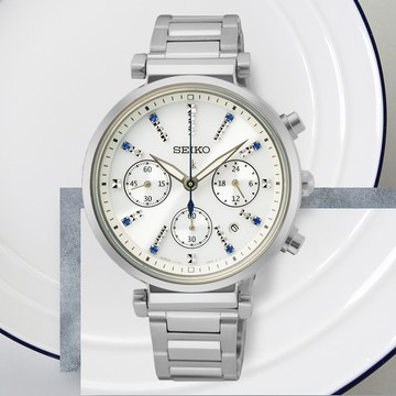 SEIKO精工 LUKIA廣告款太陽能計時女錶V175-0DY0U(SSC901J1)