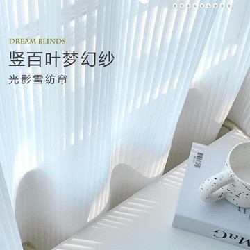 豎條紋豎百葉紗 章蘇菊窗紗陽臺紗窗紗透光不透人夢幻雪紡窗簾紗