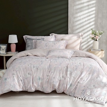 HOYACASA 蕾緹雅 特大60支銀纖維天絲兩用被套床包四件組