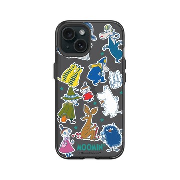 iPhone 15 Clear 酷墨灰 - Moomin - Moomin角色大集合