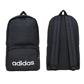 adidas 大型後背包-雙肩包 肩背包 愛迪達 黑麻灰白