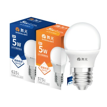 DanceLight 【6入組】LED 5W E27 燈泡 白光 黃光 球泡燈 全電壓