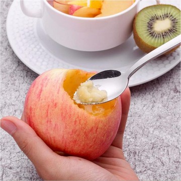 寶寶蘋果泥刮勺嬰兒刮水果泥勺子挖果泥吃的輔食勺刮泥勺神器304