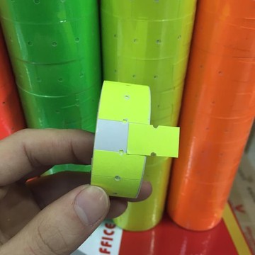 ⚡免運臺灣有貨⚡彩色標價紙打碼紙價格標籤標價籤10卷單排超市打價機用打價紙⚡可開票