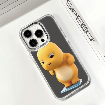 超夯 可愛奶龍 鏡面手機殼 蘋果i6手機殻 iPhone14 Promax 15 iPhone13保護殼 防摔大孔硬殼