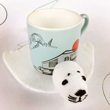 海豹杯墊