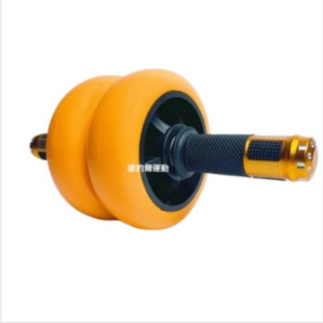 健腹輪 桔色單輪健腹輪 健身房專用加厚靜音輪 防滑紋理握把穩定耐磨 男女專業核心腹部健身器材