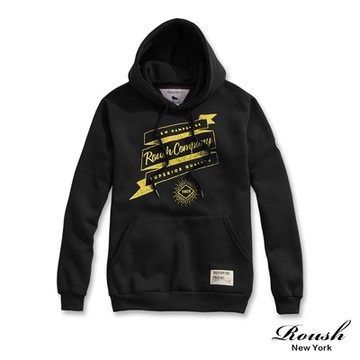 Roush 美式品牌緞帶刷毛帽TEE(2112889)