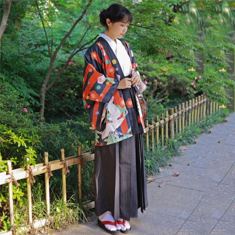 袴 和服 羽織 レディース 仮装 卒業式 鶴 二次元 和風 女性 学生 着物 9点セット選択可 和装 和柄 入学式 成人式 振袖 プレゼント コスプレ 衣装 セパレート 通販 Lineポイント最大0 5 Get Lineショッピング