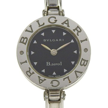 【日本直送】寶格麗 BVLGARI Bzero1 腕錶 B.zero1 BZ22S 不鏽鋼 石英 指針式顯示 黑色錶盤 женские【二手】