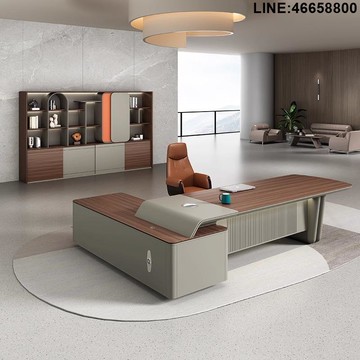 老闆桌 老板桌 經理桌 辦公桌 大班桌 免運 開立發票 辦公桌老板桌總裁桌辦公室家具廣東輕奢經理大班臺主管桌輕奢風