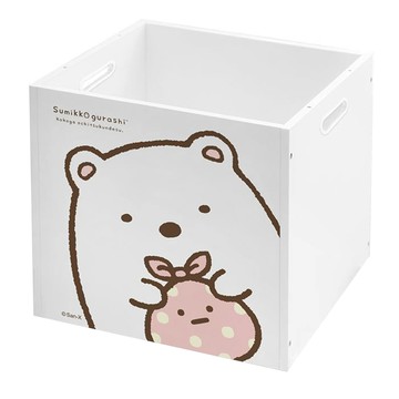 收納王妃 角落小夥伴方形收納箱  35 x 35 x 35cm  1層  白熊