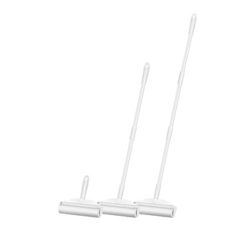 iSFun 滾滾除塵*滾輪長桿可拆黏毛器+黏塵紙3卷/白