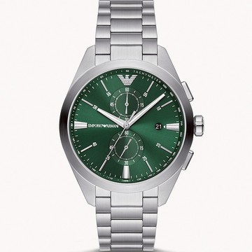 ［商務休閒風 下單送行動電源］EMPORIO ARMANI 亞曼尼 紳男計時手錶-43mm(AR11480)