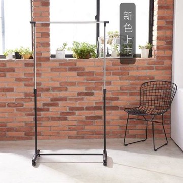 台灣製_質感黑單桿曬衣架吊衣架