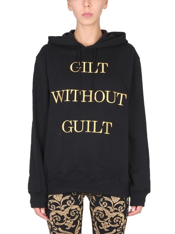 moschino "gilt without guilt" sweatshirt