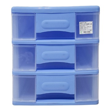 小博士 3層收納櫃 PP材質  33 x 25 x 28cm  藍色  1個  3層