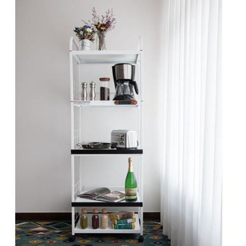 【愛樂美】 台灣製AI智慧2拉板5層電器收納架 置物架 層架 附插座 A-125-5