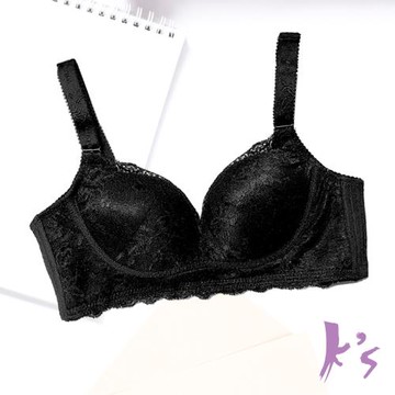 【Ks凱恩絲】專利有氧蠶絲性感無鋼圈黑色內衣 (CB2款)