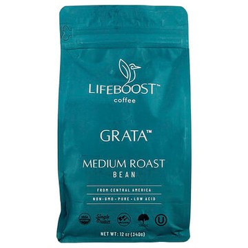 Lifeboost, 咖啡，Grata™，咖啡豆，中度烘焙，12 盎司（340 克）