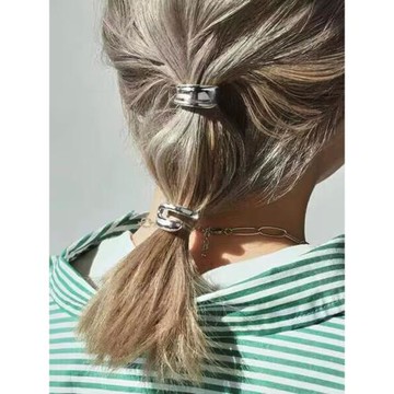 日系發扣金屬發飾后腦勺馬尾扎發頭飾女發卡發扣精致發夾馬尾扣