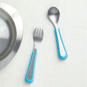 VIIDA Soufflé 抗菌不鏽鋼叉匙組 L 寶貝藍