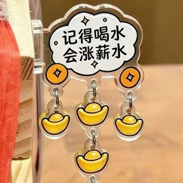 ✨桃園出貨✨新款原創打工人電腦擺件工作抽象亞克力裝飾搖搖樂立牌送朋友禮物