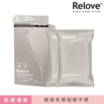 Relove私密弱酸清潔濕巾組-微涼玫瑰