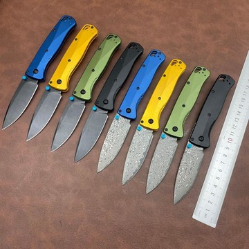 【台湾热销】熱熱銷蝴蝶535BK-07摺疊刀高品質鋁合金柄大馬士革鋼鋒利折刀