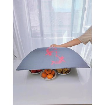 冬季防塵保溫菜罩家用折疊可拆洗中式加厚長方形蓋飯菜餐桌罩神器