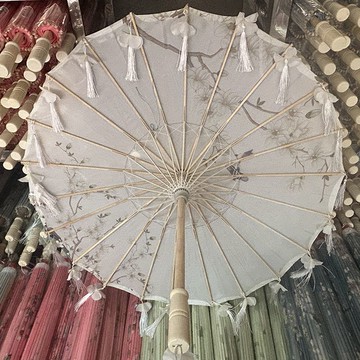 油紙傘古風漢服傘舞蹈流蘇傘花瓣傘印花傘裝飾拍照道具走秀古典傘 z7312