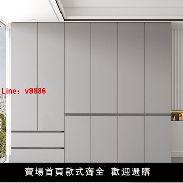 【台灣公司 超低價】臥室衣柜家用2024最新款簡易實木顆粒板大衣櫥子出租房用加高結實