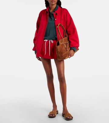 Miu Miu Gathered cotton poplin miniskirt