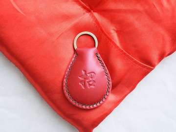 百家姓皮革鑰匙圈 好好縫 皮革材料包 匙扣 意大利 植鞣 DIY 春節