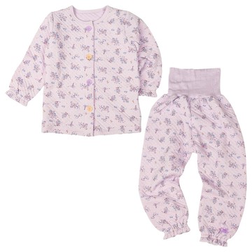 akachan honpo - 長袖家居服-前開式穿衣練習 獨角獸-紫色