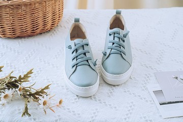 【英式餅乾】軟枕頭足感!舒緩鬆緊帶鞋-免綁帶-冰藍 22-26.5大尺