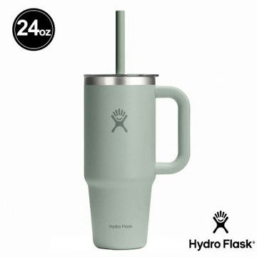 Hydro Flask 24oz/709ml 吸管 冰霸杯 灰綠