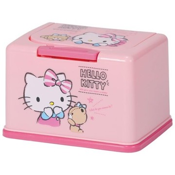 【震撼精品百貨】凱蒂貓 HELLO KITTY~日本SANRIO三麗鷗 Kitty 按壓彈蓋兒童口罩盒 (粉熊款)*54536