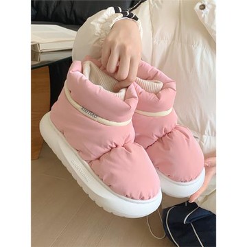 細細條 保暖東北棉鞋女冬季2024新款街頭時尚百搭加絨防水雪地靴