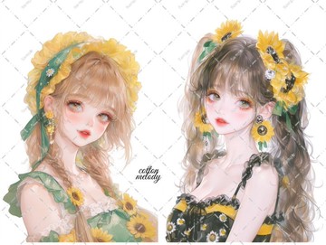 原創貼紙 no.5809 人物貼紙 原創貼紙 女孩貼紙 原創人物貼紙