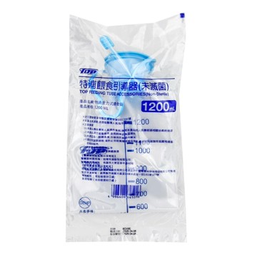 TOP特浦 重力式餵食袋1200ml 台灣製造 特浦餵食引導器 醫療級管灌餵食袋