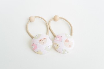 手感布包釦髮束 - 小貓咪